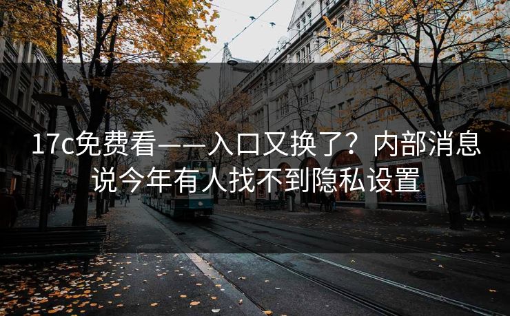 17c免费看——入口又换了？内部消息说今年有人找不到隐私设置